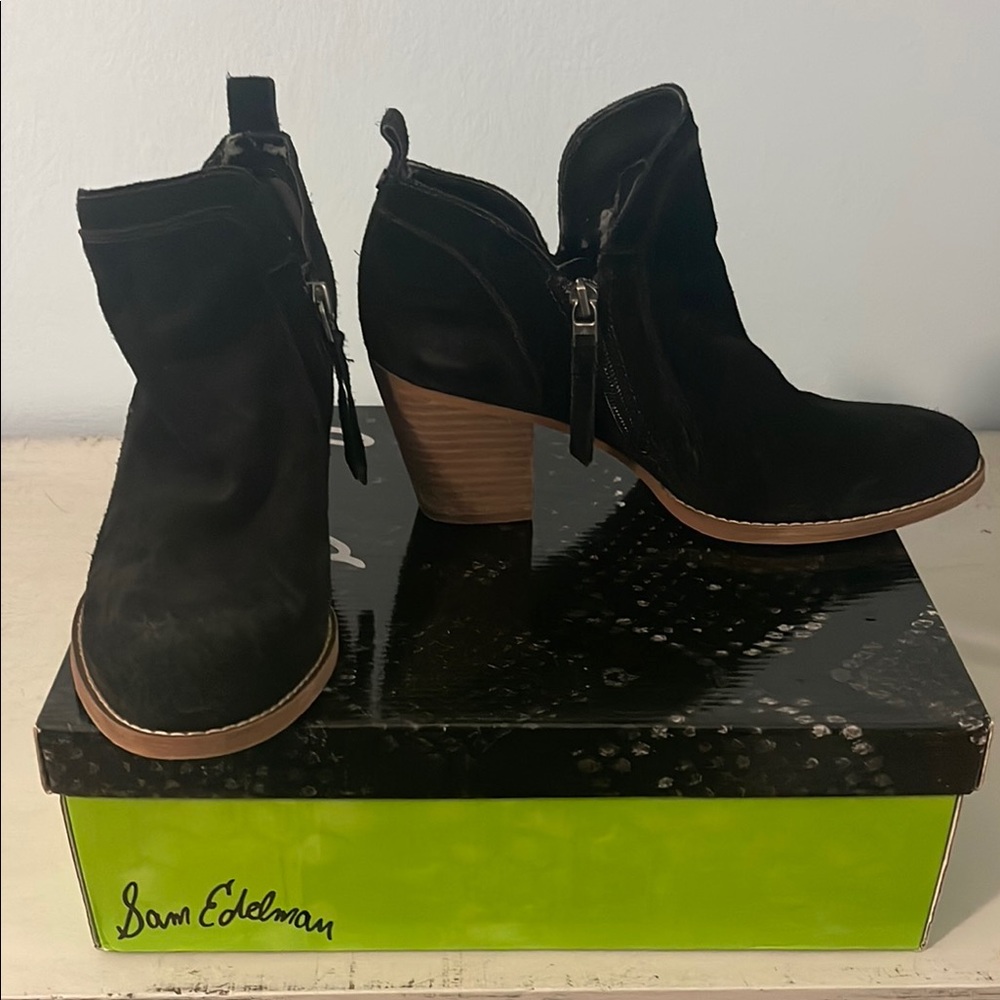Sam Edelman Black Ankle Boots